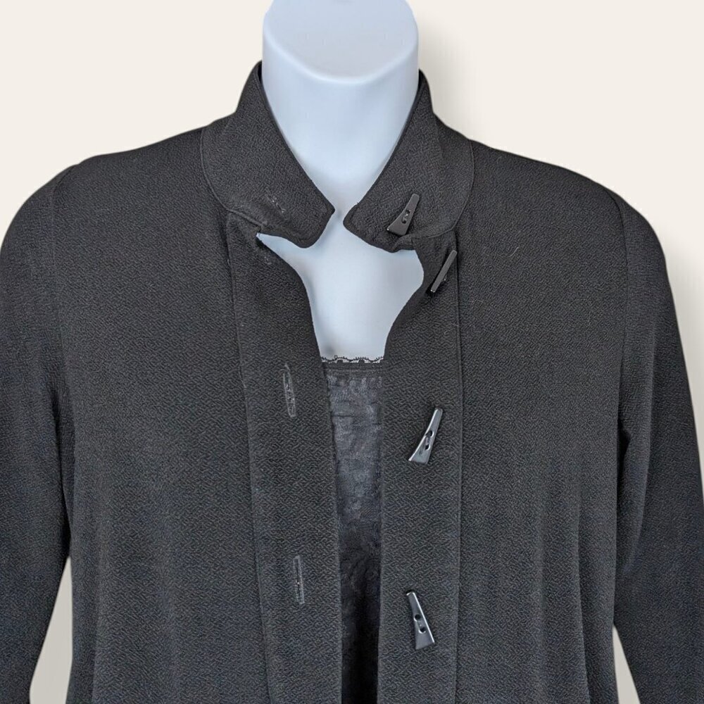 IC by Connie K Black Ruffled Jacket - Picture 3 of 8